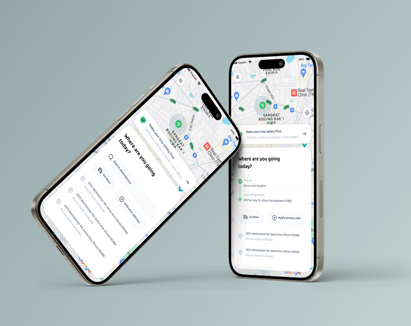 StaySafe — Ride Booking App hero screenshot