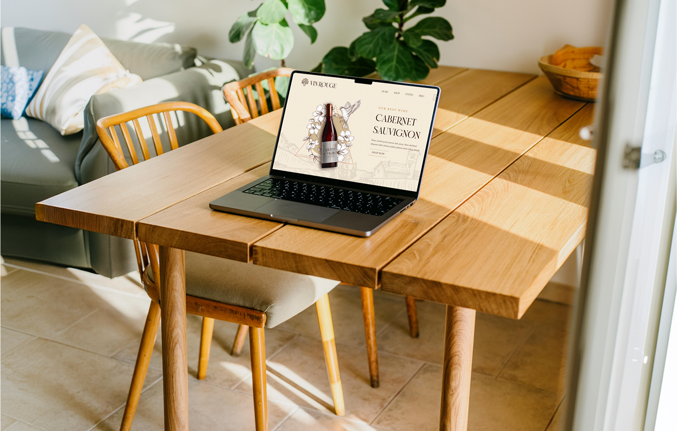 Vin Rouge wine ecommerce hero section